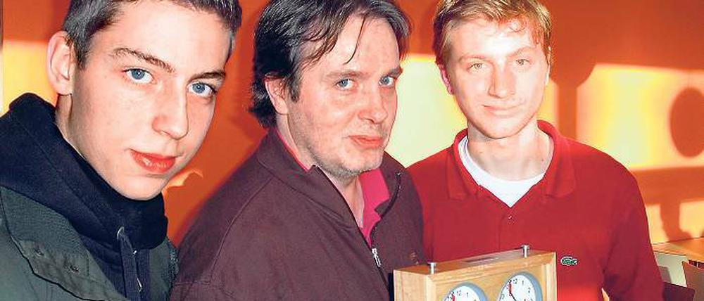 Die Erstplatzierten. Ulf von Herman, Wiede Friedrich (r.), Jan Paul Cremer (l.).