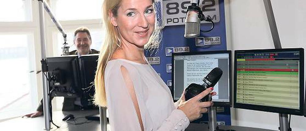 Sendestart. Radiochefin Juliane Adam ist auch aktive Triathletin.