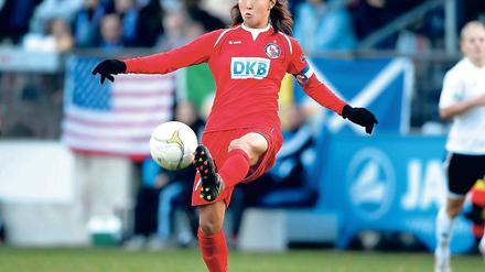 Treffsicher. Stürmerin Yuki Ogimi führt die Bundesliga-Torschützenliste an und ist derzeit Turbines Mannschaftskapitänin.