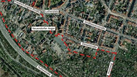 Im Schönheitsschlaf. Potsdam könnte das markierte Areal rund um den Neuendorfer Anger zum Entwicklungsgebiet erklären und die Zukunft dann selbst steuern.