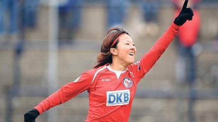 Sorgte für den Endstand. Die Japanerin Yuki Ogimi markierte mit ihrem achten Saisontreffer kurz vor Schluss das 3:0.