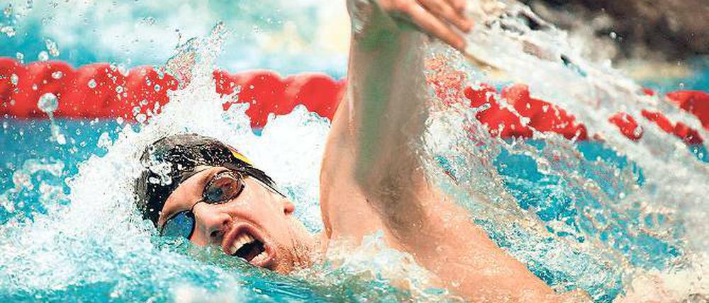 Bester Potsdamer Schwimmer. Yannik Lebherz vom Potsdamer SV im OSC Potsdam kam beim Weltcup in Berlin gleich in drei Disziplinen auf den fünften Platz.