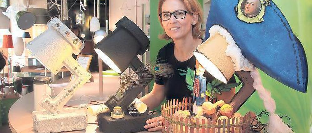 Ideengeberin: Andrea Buttenberg ließ Schreibtischlampen gestalten.