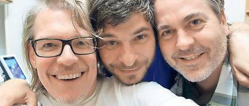 Wollen die Arena rocken. Brad, Nicolaj Gogow und Jeff Dope (v.l.)