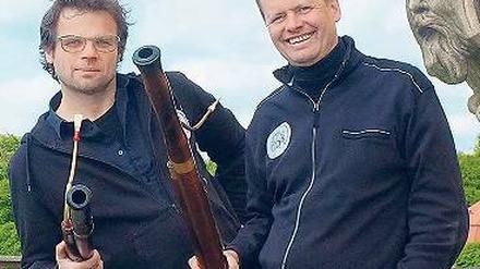 Zweimal Holz. Adrian Rovatkay (l.) und Christian Walter.