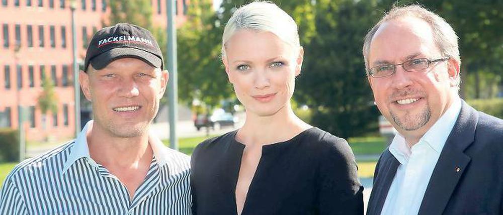Helfer: Ex-Profiboxer Axel Schulz und Model Franziska Knuppe engagieren sich für die Parkinson-Gala.