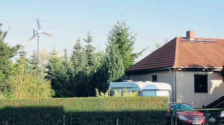 Kleinwindrad in Glindow. In Treuenbrietzen sollen Höhen zwischen 13 und 25 Metern hergestellt werden.