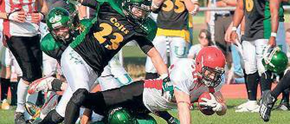 Durchmarschiert. Thore Wetzel bei seinem zweiten Touchdown.