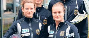 Potsdams WM-Team. Pia Adermann, Fabian Liebig, Anne Hackel und Patrick Dogue (v. l.) starten in Polen.