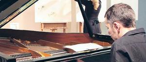 Spontane Inspiration. Musik sollte die Malerei befeuern.