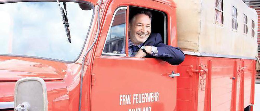 Einsatzbereit: Feuerwehrmann Jann Jakobs.
