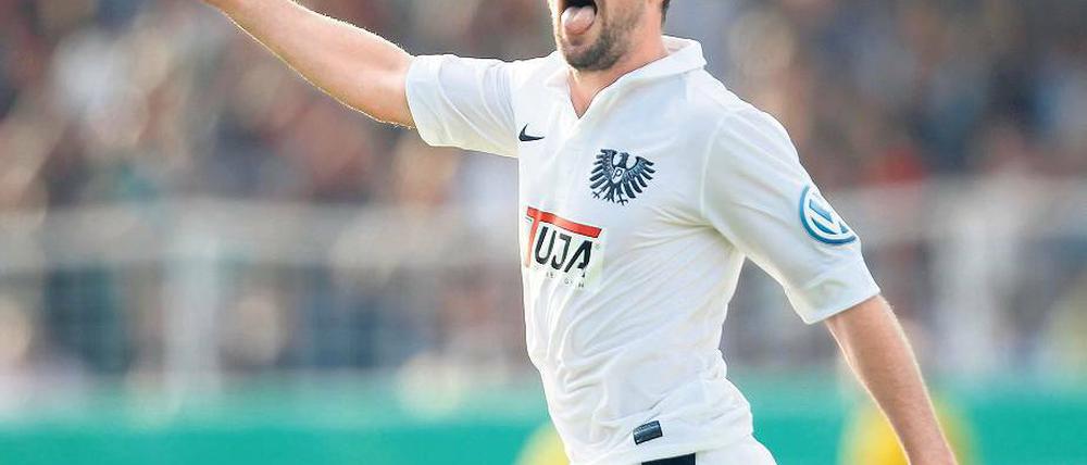 Goalgetter. Matthew Taylor traf dreimal gegen Bremen.
