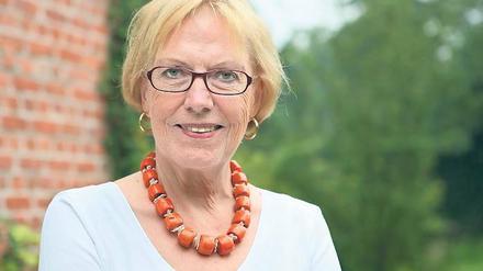 „Hier war ich schon einmal.“ Irmgard Obermayr im Garten ihrer kleinen Remise. Die 63-Jährige übernahm die Leitung des Vereins Berliner Vorstadt.