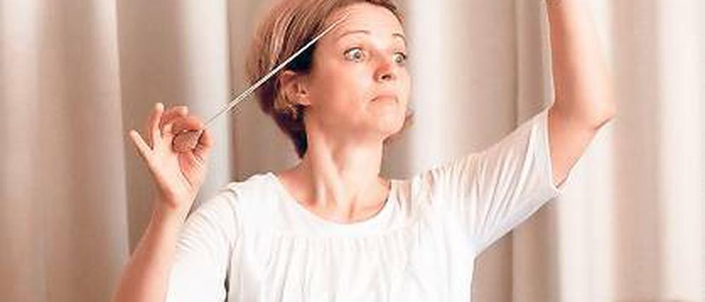 Konzentriert. Dirigentin Judith Kubitz bei der Orchesterprobe.