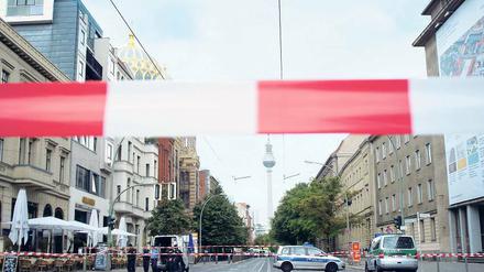 Nichts ging mehr. Eine Stunde lang war die Oranienburger Straße gesperrt.