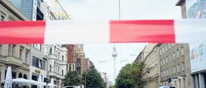 Nichts ging mehr. Eine Stunde lang war die Oranienburger Straße gesperrt.