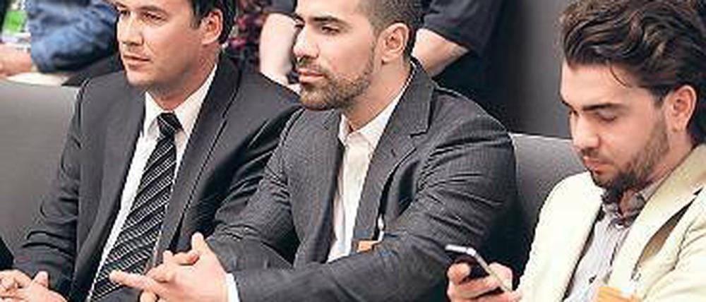 Hinterbänkler. Christian Freiherr von Stetten und Bushido (r.) im Bundestag.