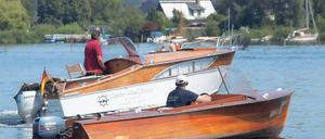 Zeitreise. Die ersten Boote liegen bereits vor Caputh.
