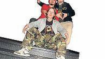 Sie rappen open air. Das Badda Boom Sound System Reggae.