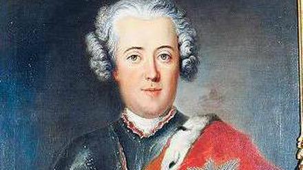 Im Porträt. Friedrich der Große als Kronprinz, gemalt von Antoine Pesne 1738.