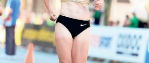 Auf dem Weg nach London. Die Potsdamer Geherin Melanie Seeger bei den Europameisterschaften 2010 in Barcelona.