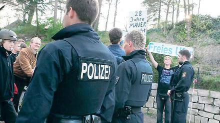 Brandenburger Polizei im Einsatz.