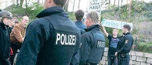 Brandenburger Polizei im Einsatz.