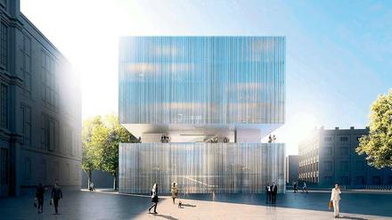 Reizthema. Der moderne Glaskubus, den Thyssen-Krupp eigentlich am Berliner Schlossplatz bauen wollte, galt seit seiner Vorstellung als höchst umstritten.