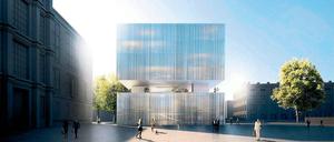 Reizthema. Der moderne Glaskubus, den Thyssen-Krupp eigentlich am Berliner Schlossplatz bauen wollte, galt seit seiner Vorstellung als höchst umstritten.