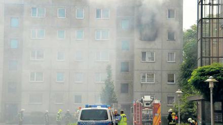 Unglück. In diesem Ludwigsfelder Plattenbau ereignete sich die Explosion.
