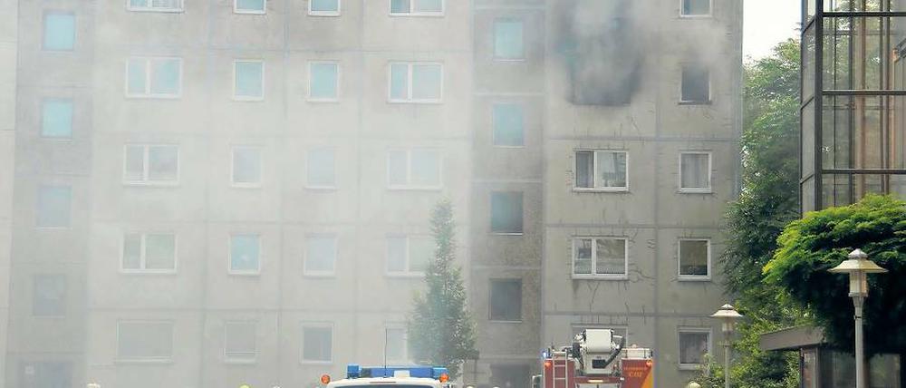 Unglück. In diesem Ludwigsfelder Plattenbau ereignete sich die Explosion.
