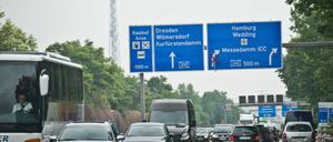 Ab Montag nur noch einspurig stadteinwärts: die Avus.