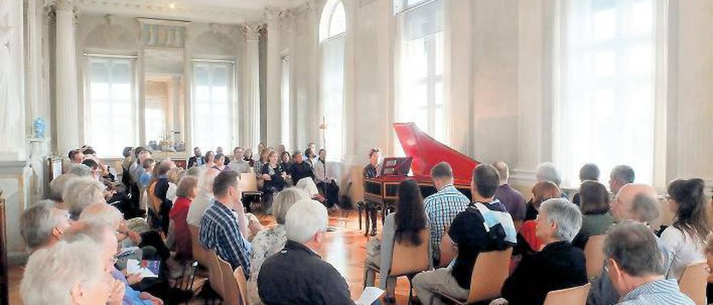 Viel Publikum beim „Claviermarathon“. Hier beim Konzert mit dem Cembalisten Frédérick Haas im Marmorpalais.