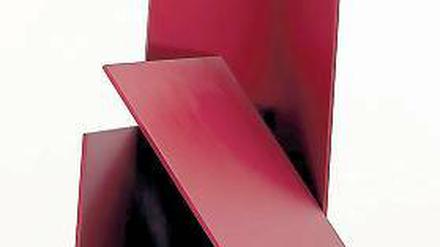 Jo Schöpfers Arbeit „stack“ aus Aluminium, farbig eloxiert.