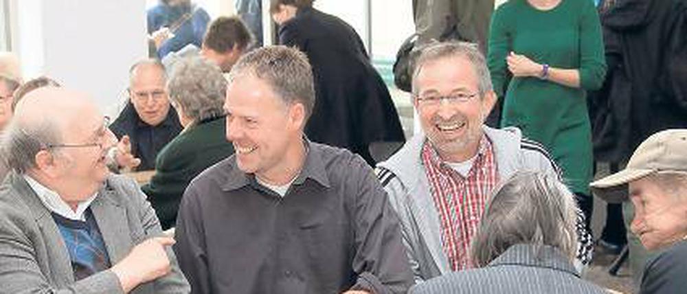 An seiner Seite. Matthias Klipp (r.) will die Mieter unterstützen.