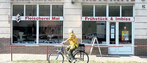 Macht bald zu. Die Fleischerei Mai in der Babelsberger Großbeerenstraße.