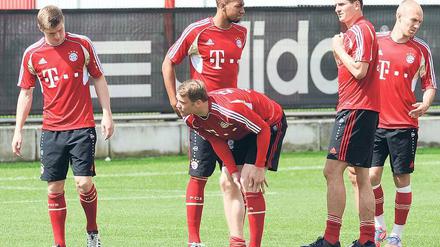 München liegt nicht in Südfrankreich. Toni Kroos, Manuel Neuer, Jerome Boateng und Mario Gomez (von links) reisen erst in ein paar Tagen zur Nationalmannschaft.