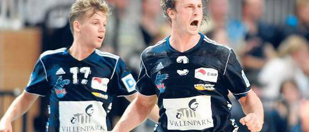 Erleichterung. Marvin Sommer (li.) und Lars Melzer bejubelten den Sieg.