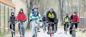 Zieleinlauf bei der Tour de Geltow: 1300 Kilometer wurden erradelt.