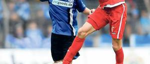Kumpels im Duell. Tom Schütz (links) und Dominik Stroh-Engel.
