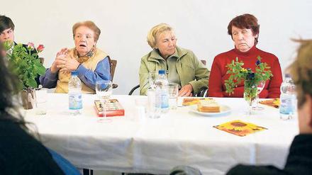 Zu Gast im Frauenzentrum „Prima Donna“. Margarétha Uchaeva (l.) und Alexandra Yastrebova (r.) aus der Ukraine.