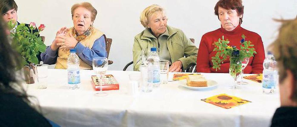 Zu Gast im Frauenzentrum „Prima Donna“. Margarétha Uchaeva (l.) und Alexandra Yastrebova (r.) aus der Ukraine.