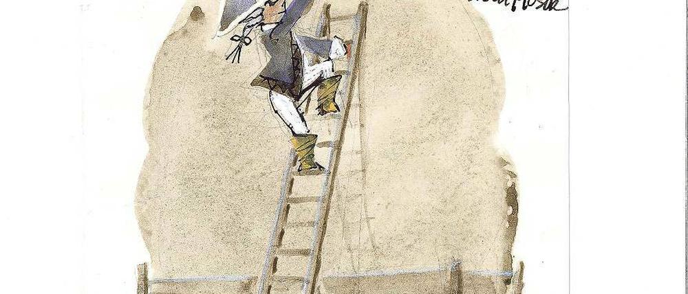 Kartoffel-Krönung. Die Karikatur von FW Bernstein ist auch in der Schau. 