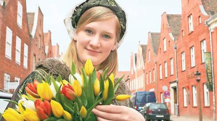 Tulpenkönigin. Saskia Kley verkörpert in diesem Jahr Jacoba von Beieren.