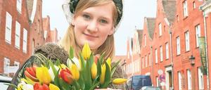 Tulpenkönigin. Saskia Kley verkörpert in diesem Jahr Jacoba von Beieren.