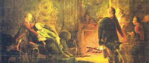 Eröffnung mit dem toten König. Christian Bernhard Rodes Gemälde „Der Tod Friedrichs II.“ (1787) stand am Anfang der damaligen Ausstellung.