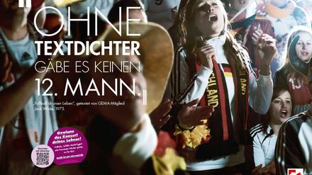 Mit Plakaten und Online-Anzeigen will die Gema dem Image einer Evolutionsbremse entgegensteuern. 