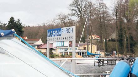 Erinnerung am Konflikte: Die Marina Ferch am Schwielowsee.