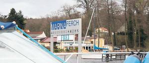Erinnerung am Konflikte: Die Marina Ferch am Schwielowsee.