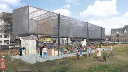 Box des Anstoßes. So soll das Guggenheim-Lab, das der Automobilkonzern BMW sponsert, einmal aussehen.